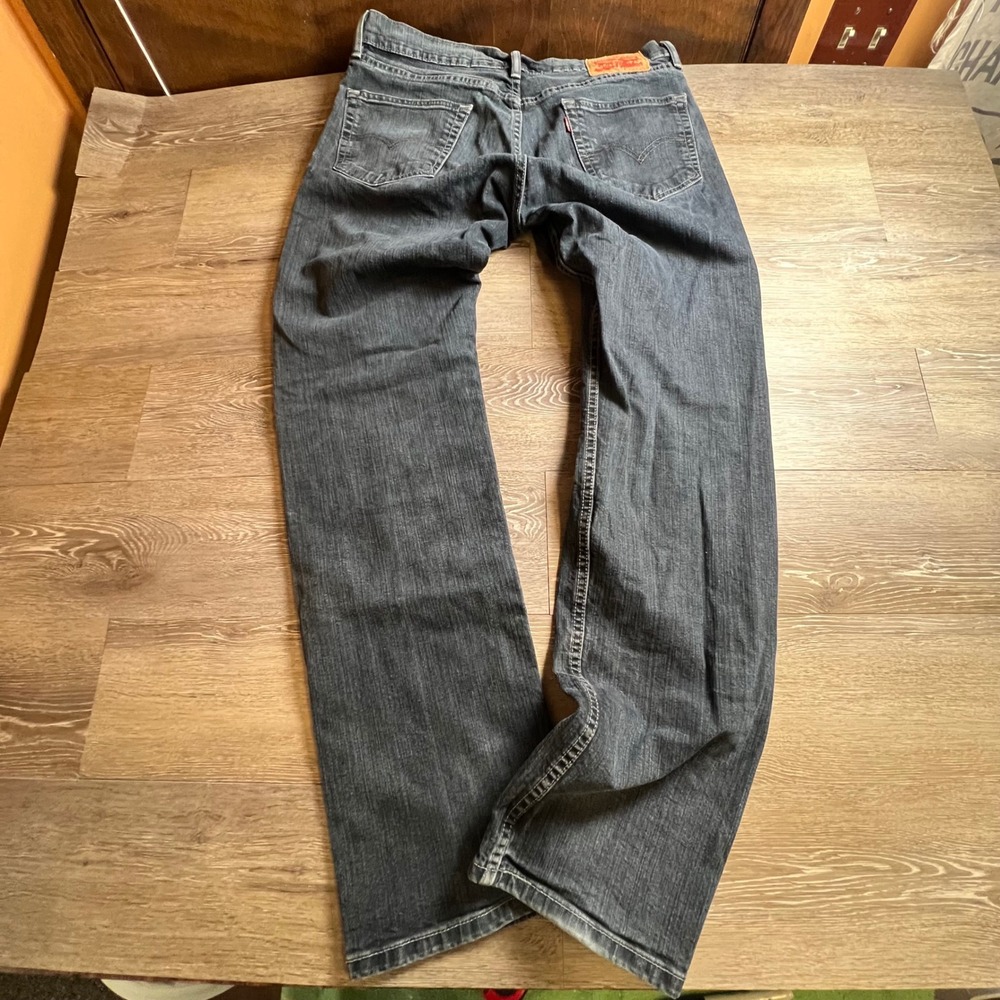 Levis 505 Regular Fit Jeans Mens 34x34 Grayish Indigo Straight Leg 00505-1330